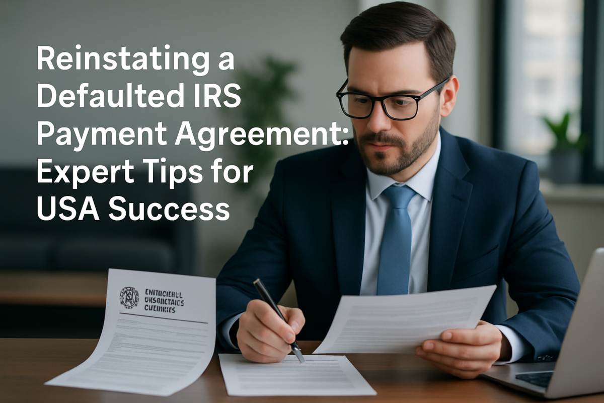 How to Reinstate a Defaulted IRS Payment Agreement