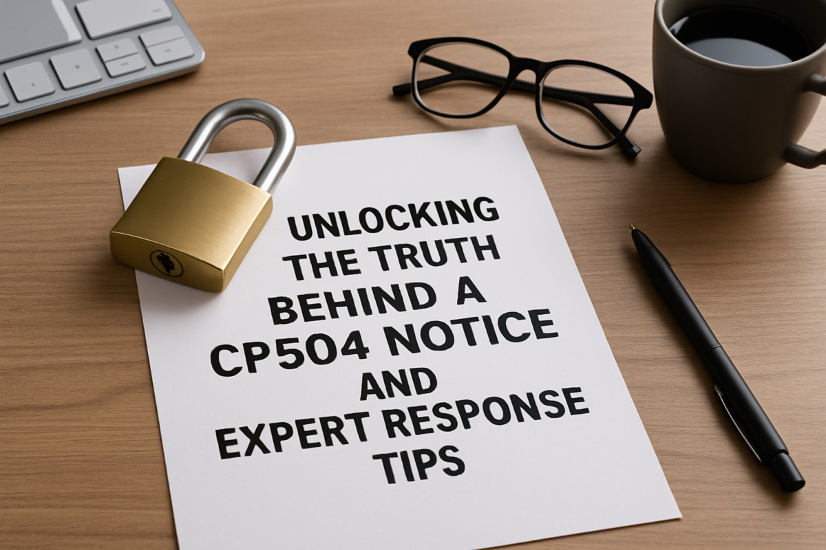 What a CP504 Notice Really Means and How to Respond