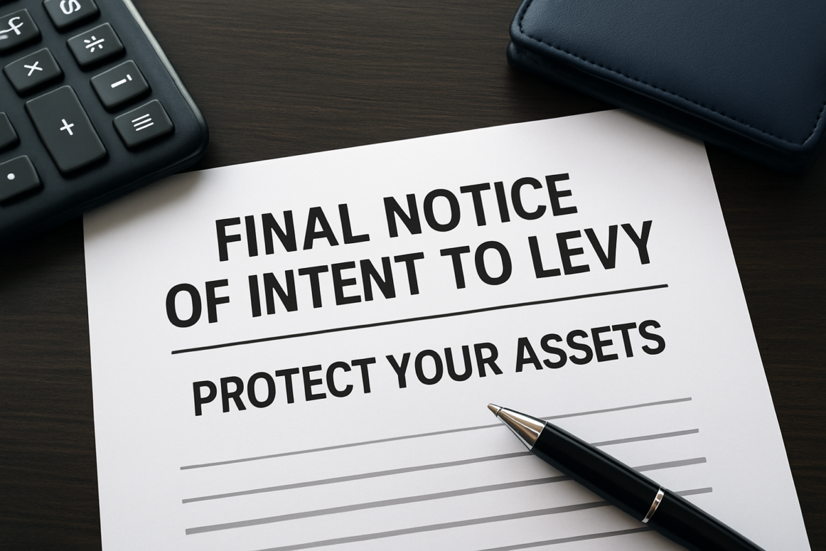 What to Do When You Receive a Final Notice of Intent to Levy